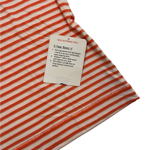 Lululemon 5 Year Basic V Cut Tee Shirt Medium - Picture 6 of 7